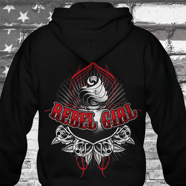Rebel Girl Hoodie for Women Patriotic Apparel